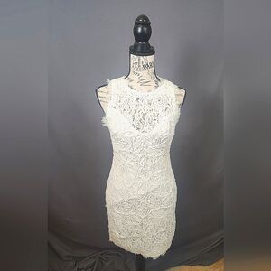 Forever 21 Small White Sleeveless Rope Dress